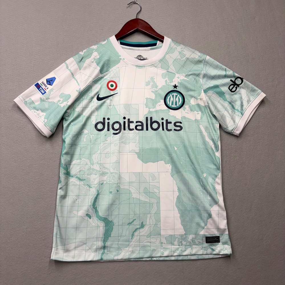 Nike Inter Milan Jersey Mens Large White Away 2022-23 J. Mendes 4 Soccer Shirt